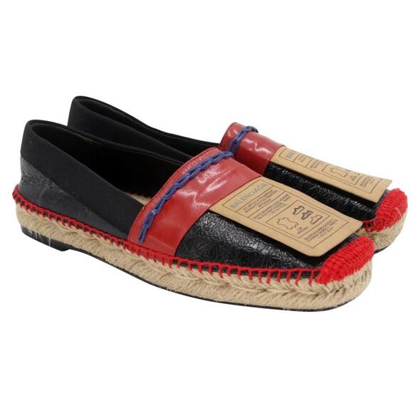 Balenciaga Espadrille Colorblock 39 Leather Emblem Flats BL-0225N-0052 - Picture 5 of 12